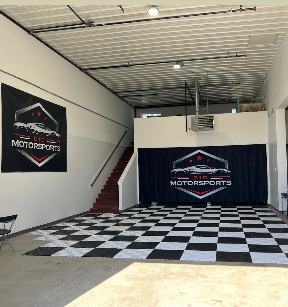 Vinyl banner hung outdoors