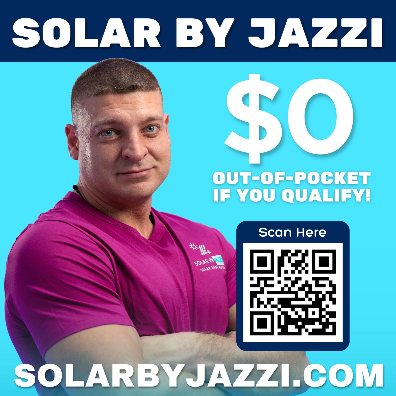 Half-screen ad for Solar by Jazzi