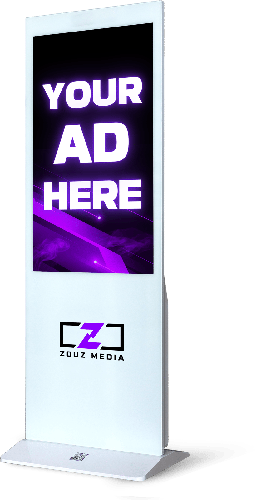 Ad running on a digital kiosk