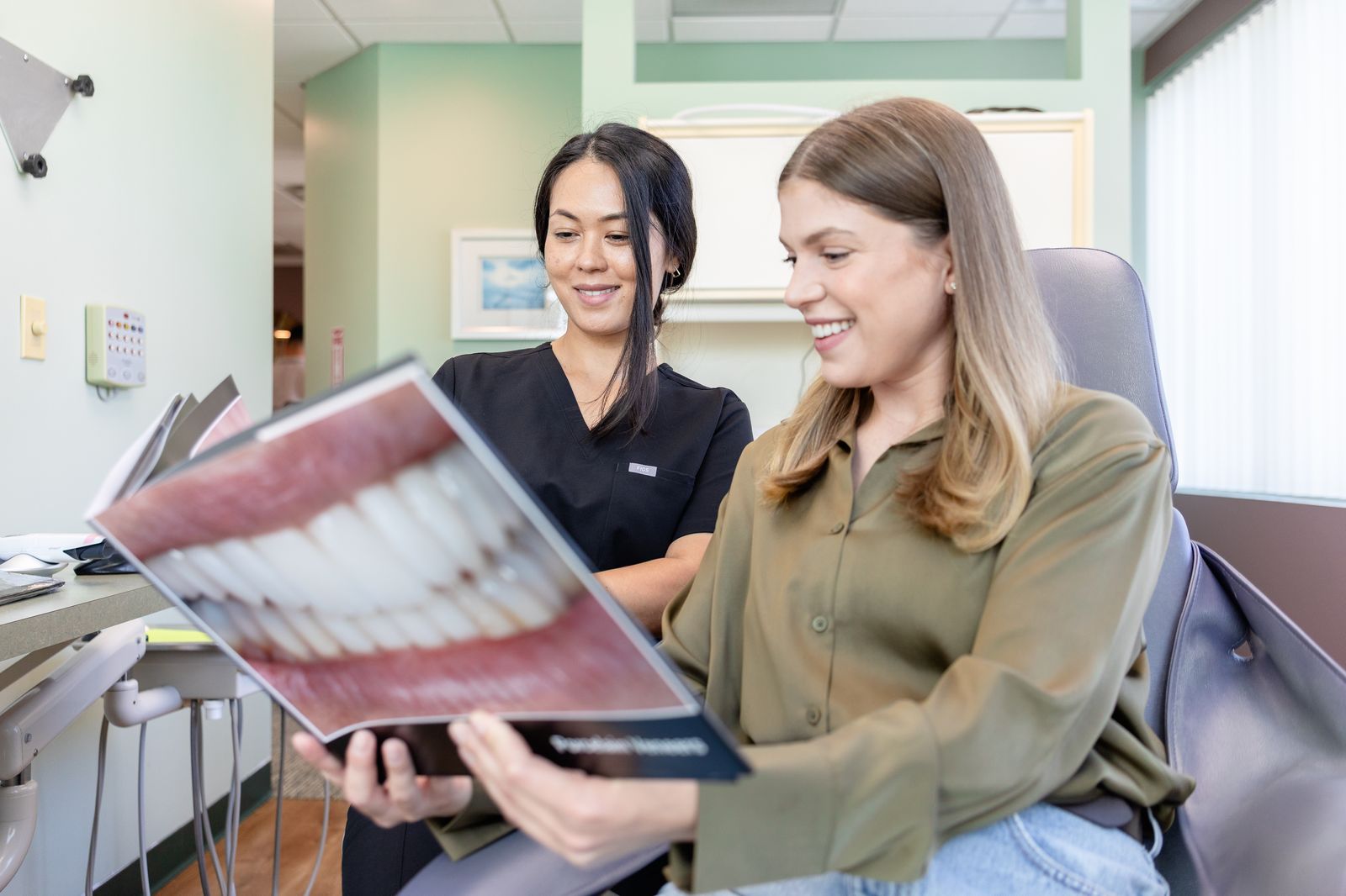 Patient relaxing in the dental chair