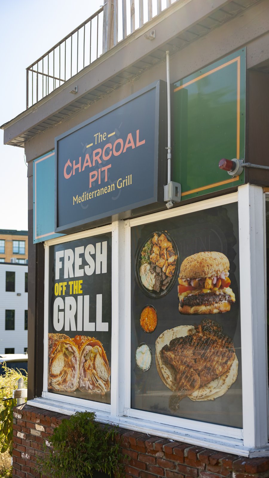 One-way window film for The Charcoal Pit Mediterranean Grill in Haverhill, MA