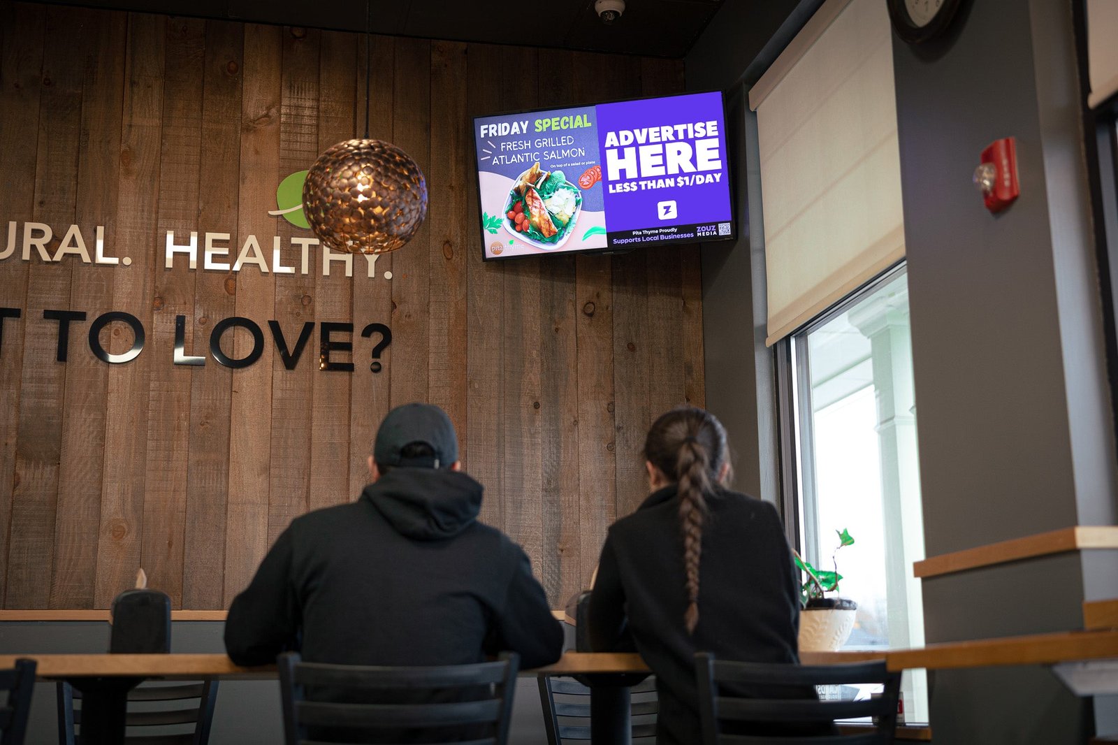 Pixel Billboards screen inside Pita Thyme, North Andover
