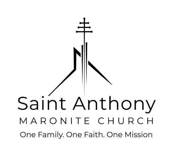 Stacked version of the Saint Anthony Maronite Church logo