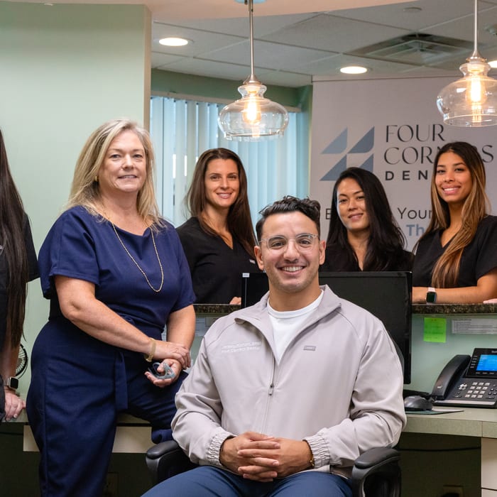 Team photo of a dental office staff