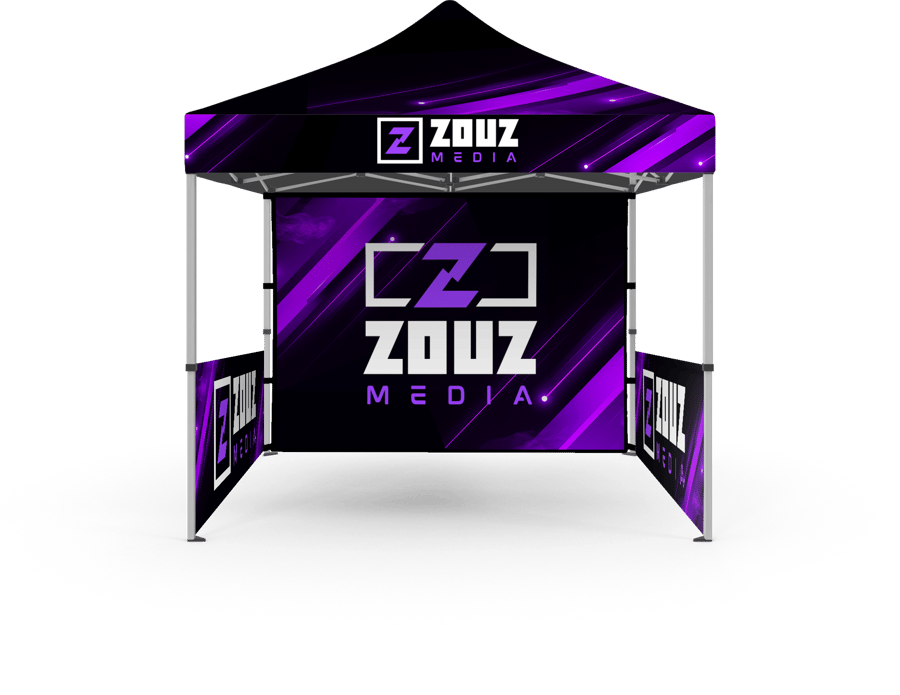 Custom printed event tent with walls