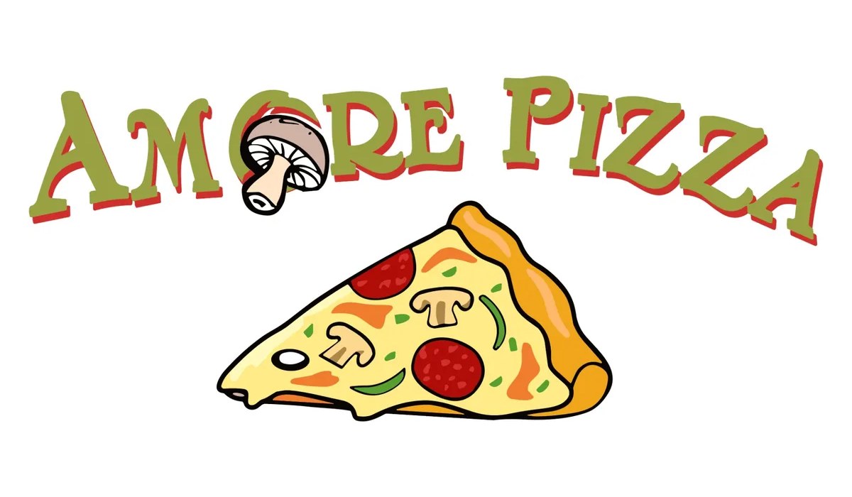Pizza shop logo after: rebuilt as clean vector art