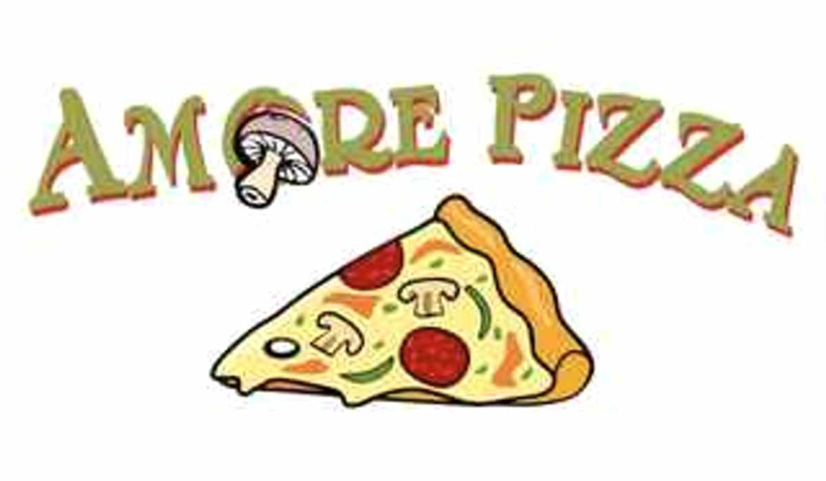 Pizza shop logo before: blurry, low resolution